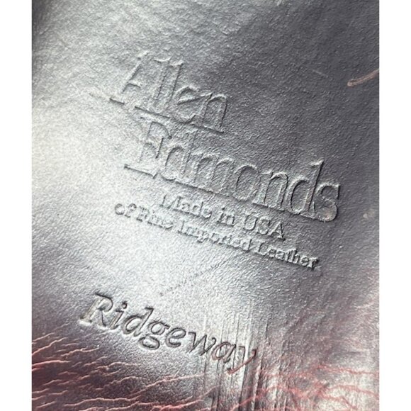 Allen Edmonds Ridgeway Black Red Leather Wingtip Oxford Dress Shoes Mens Size 9D - Picture 11 of 13